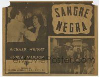 6s179 NATIVE SON Mexican LC '50 Sangre Negra, different images of Richard Wright, Gloria Madison!