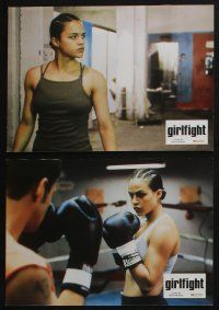 6s372 GIRLFIGHT 8 French LCs '00 Michelle Rodriguez, Jaime Tirelli, cool girl boxing images!