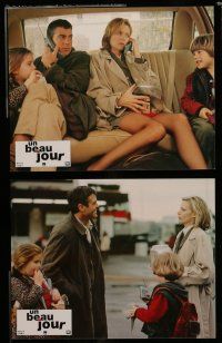 6s384 ONE FINE DAY 8 French LCs '96 Michelle Pfeiffer, George Clooney, romantic comedy!