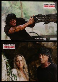 6s385 RAMBO 8 French LCs '08 Julie Benz, wildman Sylvester Stallone in title role!
