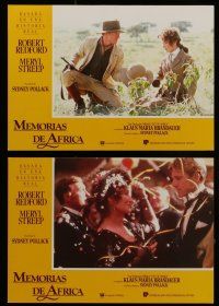 6s074 OUT OF AFRICA 12 Spanish LCs '85 Robert Redford & Meryl Streep, directed by Sydney Pollack!