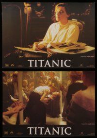 6s093 TITANIC 8 Spanish LCs '97 Leonardo DiCaprio, Kate Winslet, directed by James Cameron!