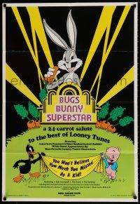 6t065 BUGS BUNNY SUPERSTAR 1sh '75 Looney Tunes Daffy Duck & Porky Pig!