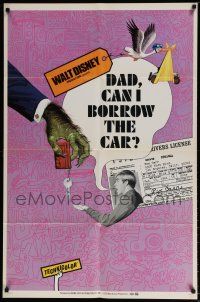 6t111 DAD CAN I BORROW THE CAR 1sh '70 ultra rare Walt Disney short about learning to drive!