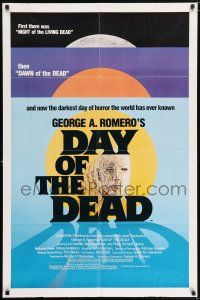 6t117 DAY OF THE DEAD 1sh '85 George Romero's Night of the Living Dead zombie horror sequel!