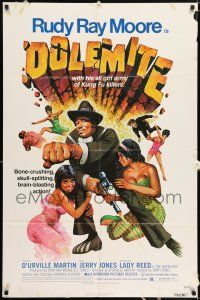 6t153 DOLEMITE 1sh '75 D'Urville Martin, Lady Reed, best art of brain-blasting Rudy Ray Moore!