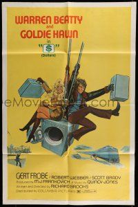 6t007 $ 1sh '71 great art of bank robbers Warren Beatty & Goldie Hawn on safe!