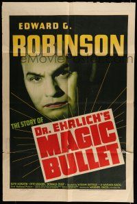 6t159 DR. EHRLICH'S MAGIC BULLET 1sh '40 Edward G. Robinson searches for a cure for syphilis!