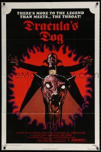 6t164 DRACULA'S DOG 1sh '78 Albert Band, wild artwork of the Count and his vampire canine!