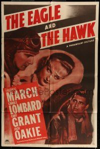 6t172 EAGLE & THE HAWK style A 1sh R39 Cary Grant & Fredric March, sexy Carole Lombard!
