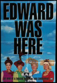 6t184 EDWARD SCISSORHANDS teaser DS 1sh '90 Tim Burton classic, great image of wacky haircuts!