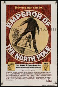6t191 EMPEROR OF THE NORTH POLE 1sh '73 Lee Marvin, Ernest Borgnine, Calle art, original title!
