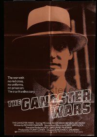6t258 GANGSTER WARS brown style English 1sh '81 Nouri as Lucky Luciano, Penny as Bugsy Siegel!