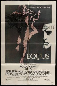 6t197 EQUUS 1sh '77 Richard Burton, Peter Firth, a crime of passion!