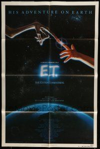 6t169 E.T. THE EXTRA TERRESTRIAL 1sh '82 Steven Spielberg classic, John Alvin art!