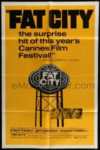 6t217 FAT CITY 1sh '72 Stacy Keach, Jeff Bridges, Susan Tyrrell, John Huston, boxing!