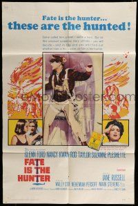 6t218 FATE IS THE HUNTER 1sh '64 Glenn Ford, Nancy Kwan, Rod Taylor, Suzanne Pleshette!