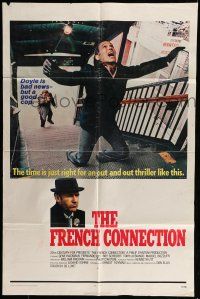 6t235 FRENCH CONNECTION int'l 1sh '71 Gene Hackman in movie chase climax, William Friedkin!
