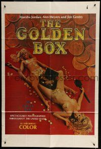 6t296 GOLDEN BOX 1sh '70 Marsha Jordan, Ann Myers, wild sexy image of gold-diggers!