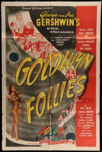 6t300 GOLDWYN FOLLIES 1sh R44 montage art including Edgar Bergen & Charlie McCarthy by Al Hirschfeld