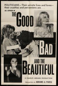 6t304 GOOD, THE BAD, & THE BEAUTIFUL 1sh '73 private lives of perverted politicians!