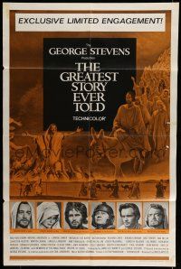 6t314 GREATEST STORY EVER TOLD 1sh '65 George Stevens, Von Sydow as Jesus!