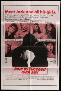6t352 HOW TO SUCCEED WITH SEX 1sh '69 the story of Jack who seduces eight sexy women!