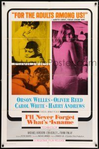 6t369 I'LL NEVER FORGET WHAT'S'ISNAME 1sh '68 Orson Welles, sexy Carol White, Michael Winner!