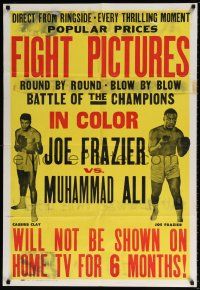 6t406 JOE FRAZIER VS MUHAMMAD ALI FIGHT PICTURES yellow style 1sh '71 very rare battle of champions!