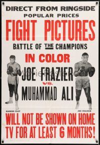 6t405 JOE FRAZIER VS MUHAMMAD ALI FIGHT PICTURES white style 1sh '71 boxing battle of champions!