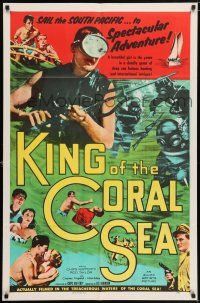 6t422 KING OF THE CORAL SEA 1sh '56 Chips Rafferty, Rod Taylor, Charles Tingwell!
