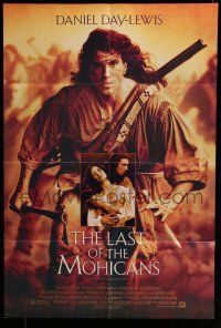 6t430 LAST OF THE MOHICANS DS 1sh '92 Michael Mann directed, Daniel Day Lewis in action!