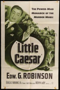 6t434 LITTLE CAESAR 1sh R54 Edward G. Robinson as the power-mad monarch of the murder mobs!