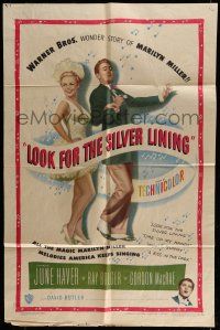 6t449 LOOK FOR THE SILVER LINING 1sh '49 art of June Haver & Ray Bolger dancing, Gordon MacRae