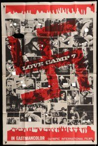 6t458 LOVE CAMP 7 red style 1sh '69 youthful beauties enslaved for the pleasure of the 3rd Reich!