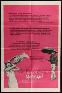 6t533 MORGAN 1sh '66 Vanessa Redgrave, David Warner, English black comedy!
