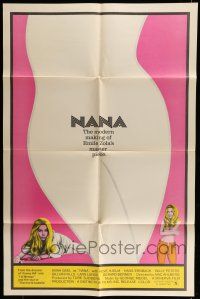 6t560 NANA 1sh '69 a modern sexy version of Emile Zola's famous novel!