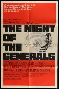 6t578 NIGHT OF THE GENERALS style B 1sh '67 World War II officer Peter O'Toole!