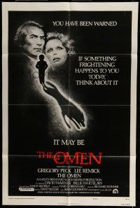 6t599 OMEN style F 1sh '76 Gregory Peck, Lee Remick, Satanic horror, you've been warned!