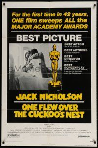 6t602 ONE FLEW OVER THE CUCKOO'S NEST awards 1sh '75 Jack Nicholson & Sampson, Milos Forman classic