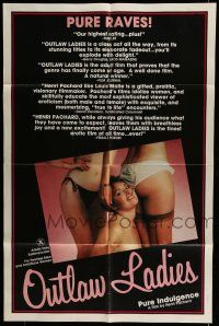 6t611 OUTLAW LADIES reviews 1sh '81 great image of three sexy women, x-rated!