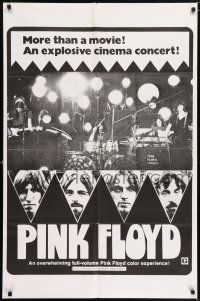 6t626 PINK FLOYD white style 1sh '72 an explosive rock & roll cinema concert in Pompeii!