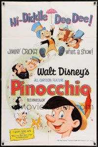 6t628 PINOCCHIO 1sh R71 Disney classic fantasy cartoon about a wooden boy who wants to be real!