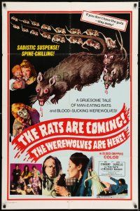 6t645 RATS ARE COMING THE WEREWOLVES ARE HERE 1sh '72 if you don't have the guts - stay away!