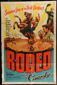 6t660 RODEO 1sh '52 lowdown on Daredevil Kings & Queens of the Rodeo Rings, Jane Nigh, John Archer!