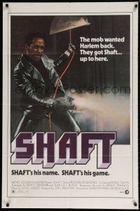 6t680 SHAFT 1sh '71 classic image of Richard Roundtree, hotter than Bond, cooler than Bullitt