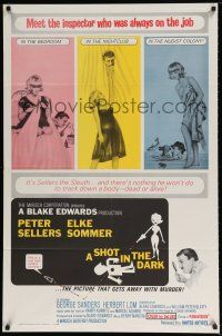 6t697 SHOT IN THE DARK 1sh '64 Blake Edwards directed, Peter Sellers & sexy Elke Sommer!