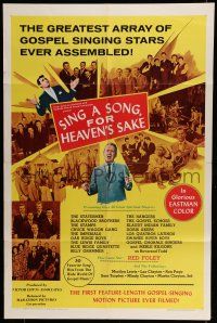 6t705 SING A SONG FOR HEAVEN'S SAKE 1sh '66 greatest array of gospel singing stars ever assembled!