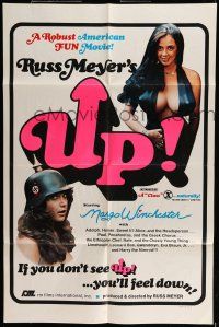 6t886 UP! 1sh '76 Russ Meyer, barely-dressed Margo Winchester wearing Nazi helmet!