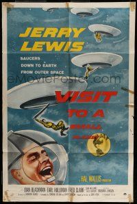 6t903 VISIT TO A SMALL PLANET 1sh '60 wacky alien Jerry Lewis saucers down to Earth from space!